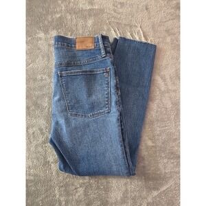 Madewell The‎ Perfect Vintage Jeans Size 30 Ripped High Rise Distressed Raw Hem